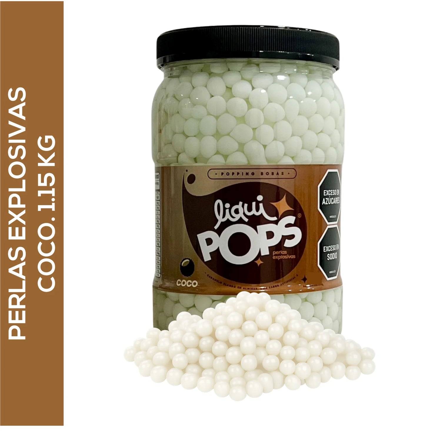 Perlas Explosivas LiquiPops Sabor Coco 1150g