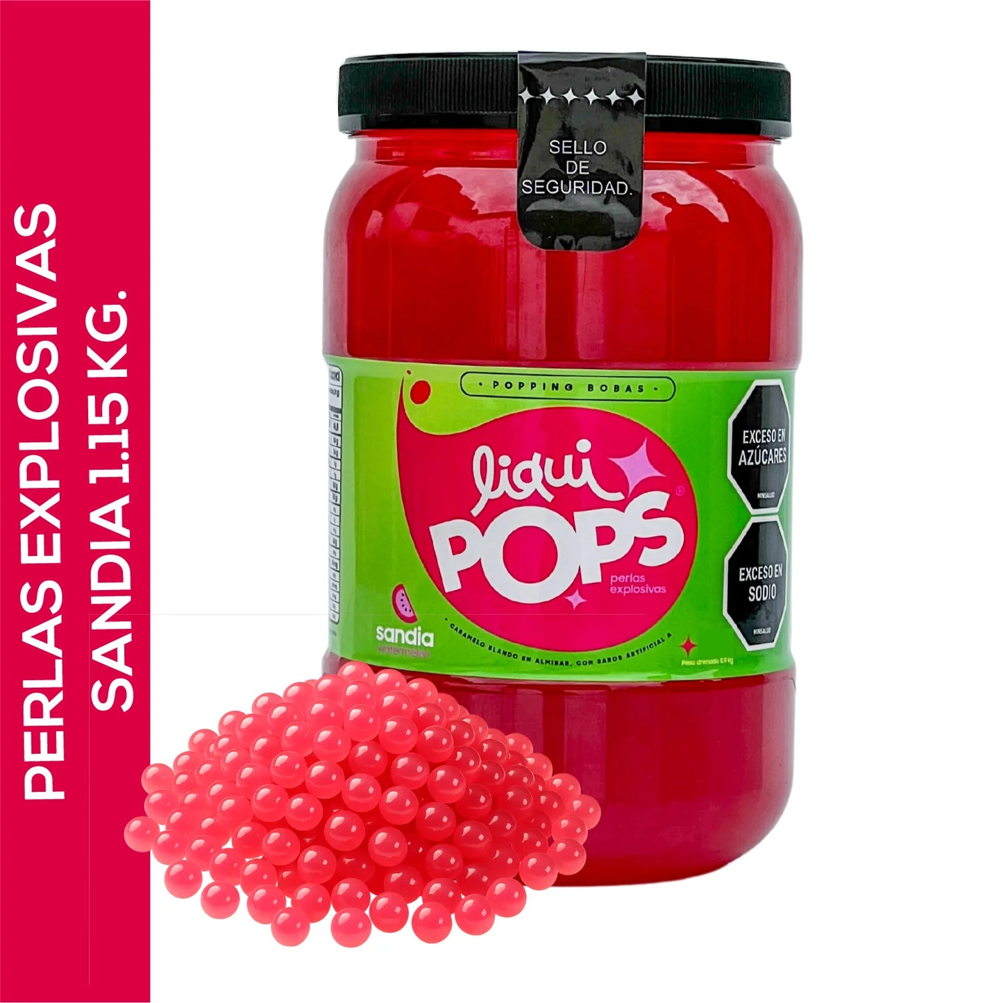 Perlas Explosivas LiquiPops Sabor Sandía 1150 g