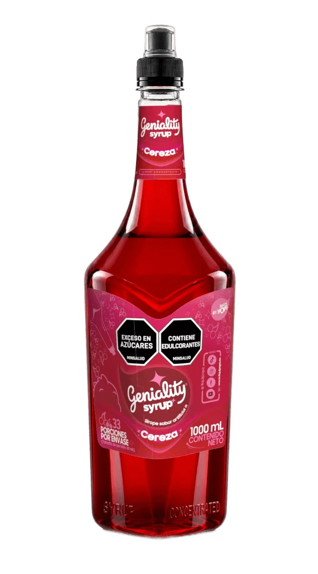 Sirope Geniality Sabor A Cereza X 360 Ml