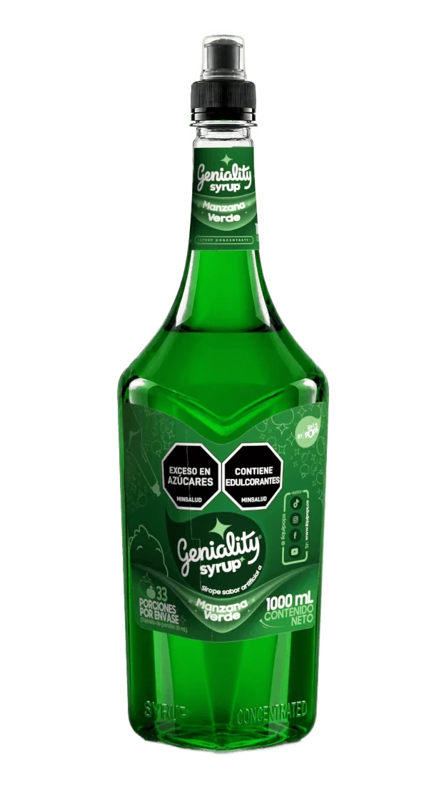 Sirope Geniality Sabor A Manzana Verde X 360 Ml
