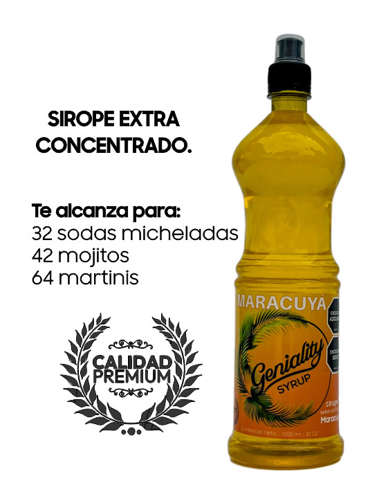 sirope maracuyá para sodas micheladas
