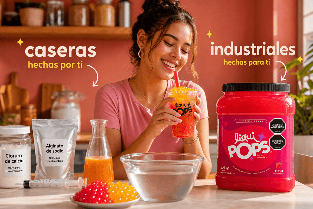 Perlas explosivas caseras vs industriales: cuándo comprar en Colombia