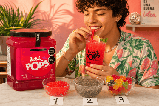 Toppings para bebidas en Colombia: chía, gomitas o perlas explosivas