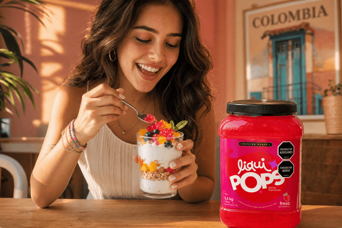 Yogurt con perlas explosivas: cómo usarlas y comprar online Colombia