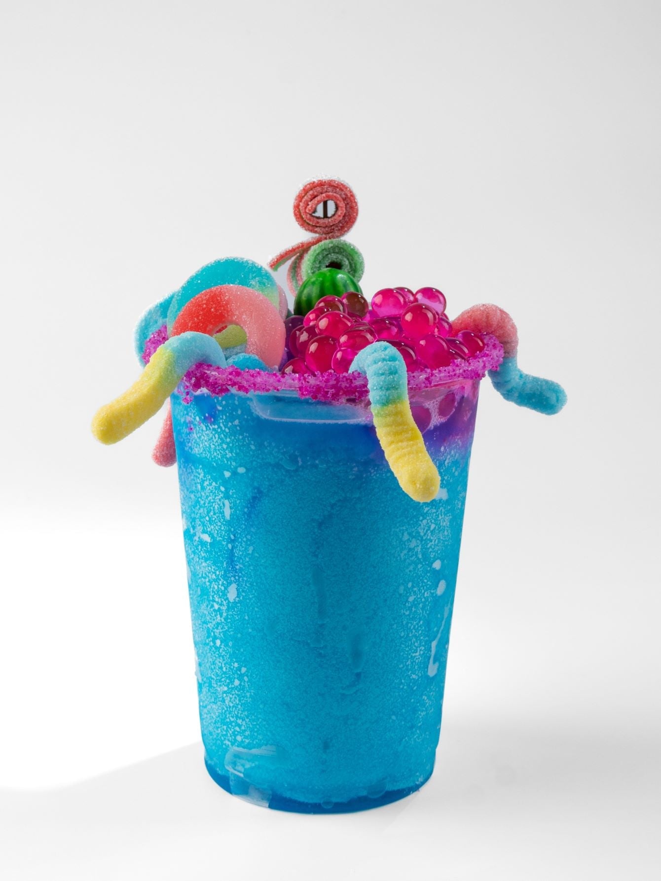 hielo con perlas explosivas