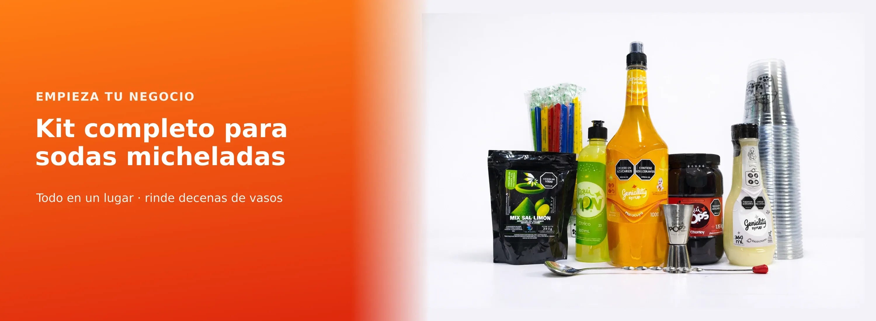 Kit completo para preparar sodas micheladas LiquiPops