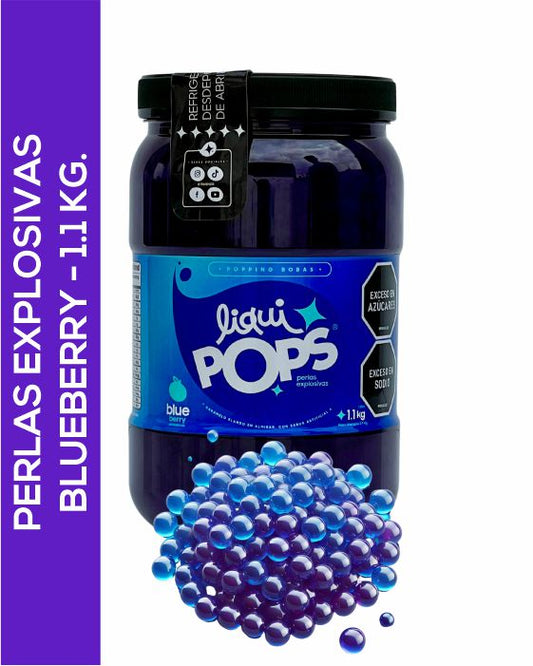 LiquiPops Perlas Explosivas Sabor Blueberry - 1200g