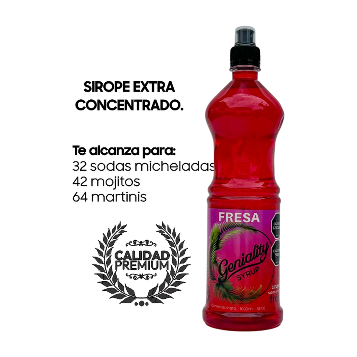 Sirope LiquiPops sabor a Fresa x 1000 ml - clásico