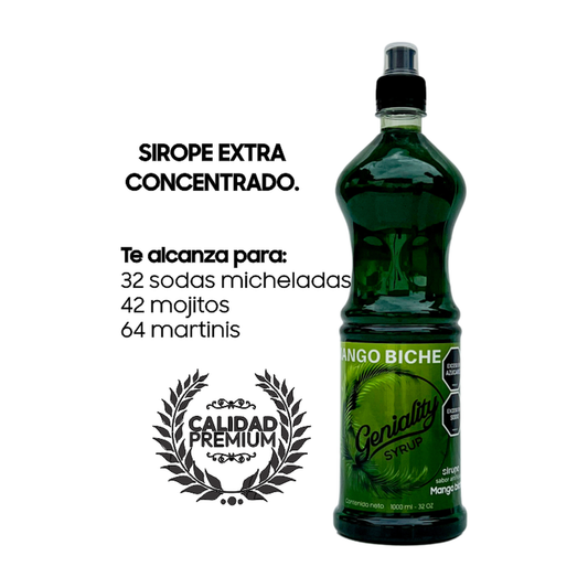 Sirope liquipops sabor a Mango biche x 1000 ml - clásico