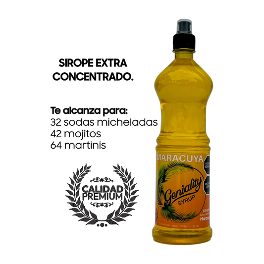 Sirope LiquiPops Geniality sabor a Maracuyá x 1000 ml - clásico