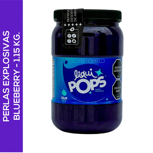 LiquiPops Perlas Explosivas Sabor Blueberry - 1150 g