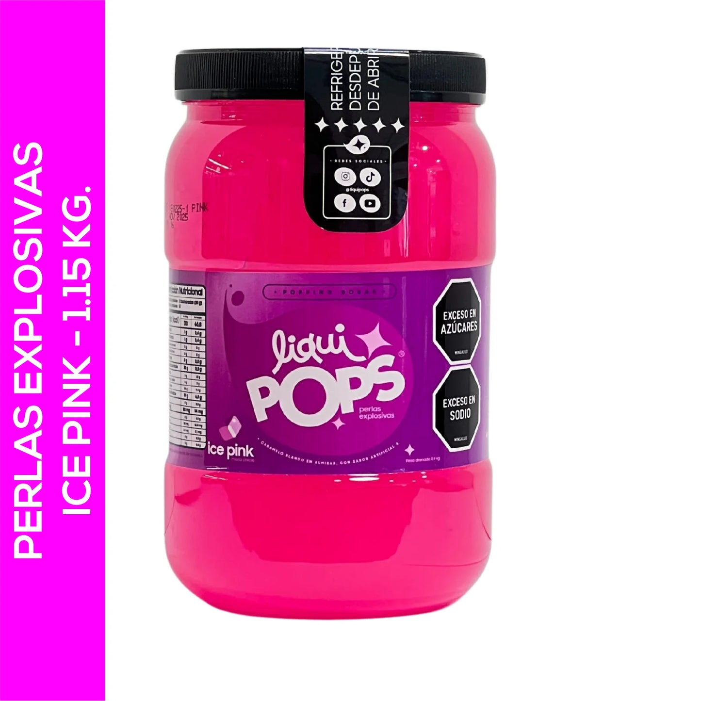 Perlas explosivas LiquiPops sabor a Ice Pink x 1150 g