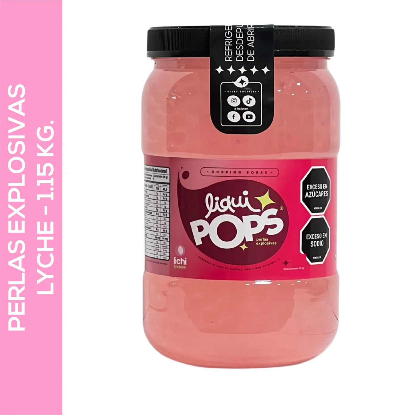 Perlas explosivas LiquiPops sabor a lyche x 1150 g