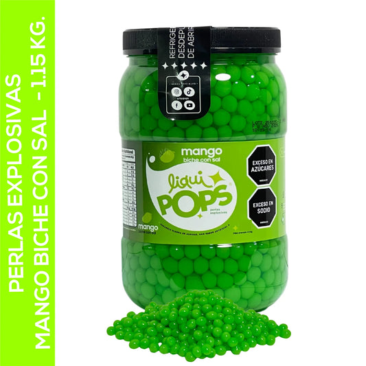 Perlas Explosivas LiquiPops Sabor Mango biche con sal x 1150g