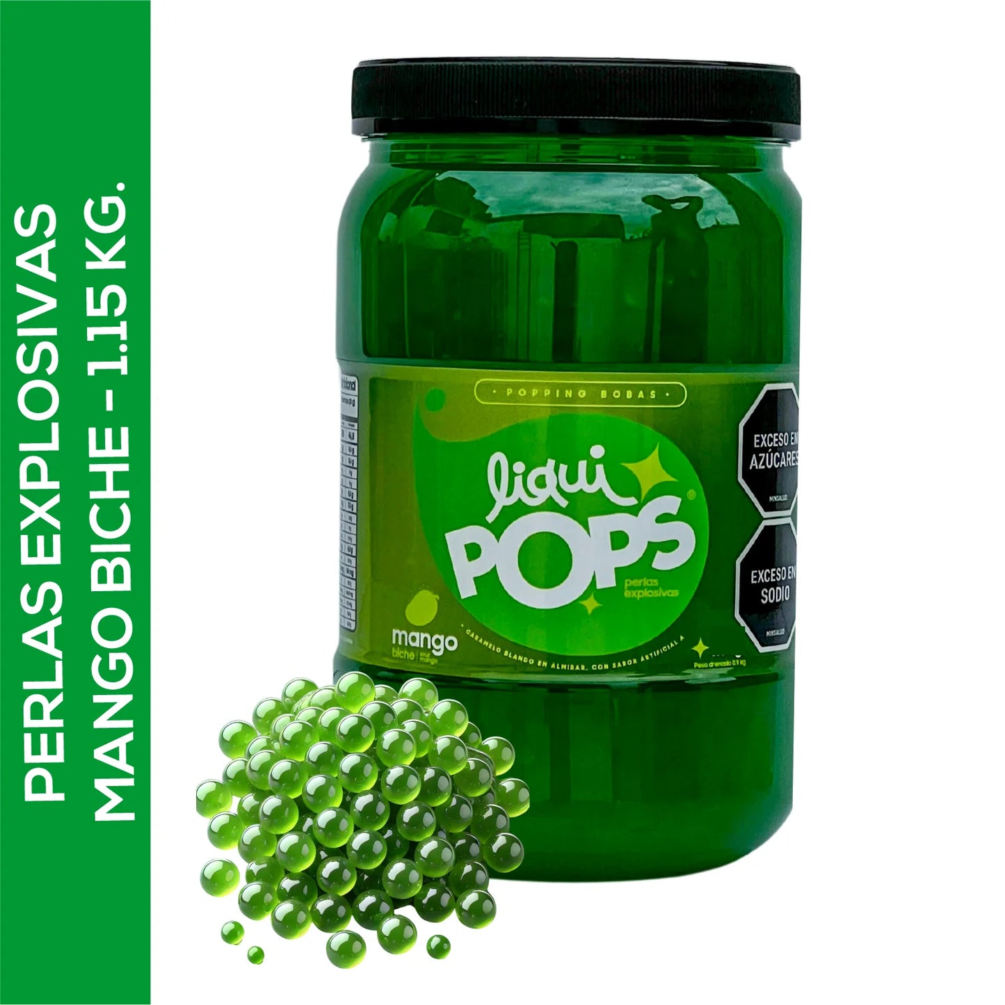 Perlas Explosivas LiquiPops Sabor Mango Biche 1150 g
