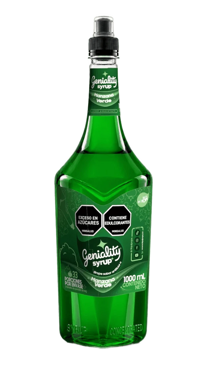 Sirope Geniality Sabor A Manzana Verde X 360 Ml