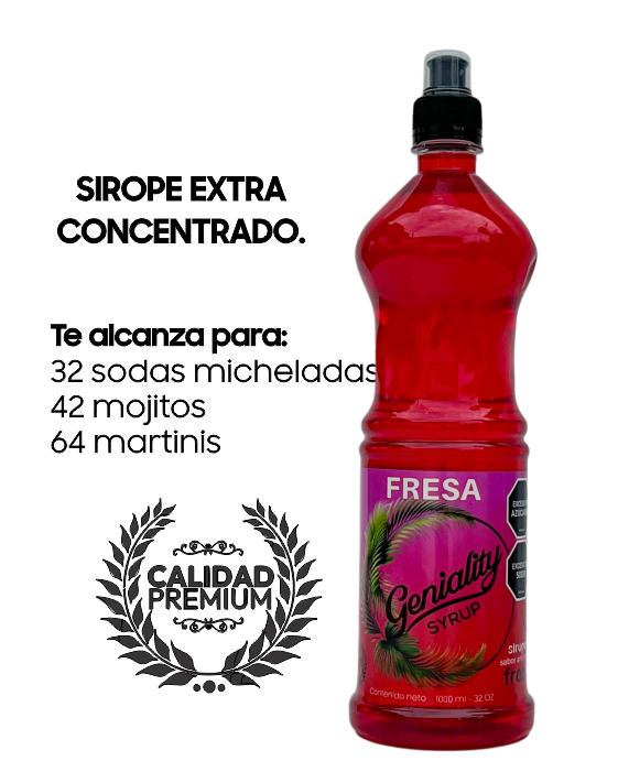 Sirope LiquiPops sabor a Fresa x 1000 ml - clásico