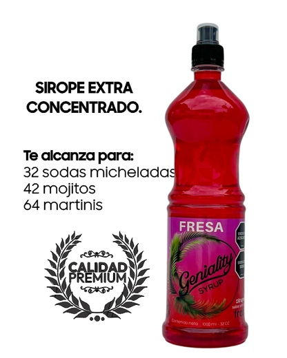 Sirope LiquiPops sabor a Fresa x 1000 ml - clásico
