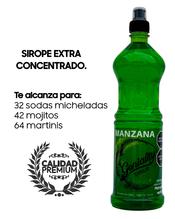 sirope manzana verde para cocteles